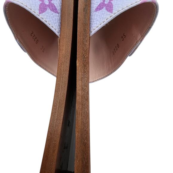 Louis Vuitton Lock It Flat Slide Sandal Pink Purple LV Ombre Size 38.5 US 8.5 - Picture 9 of 13